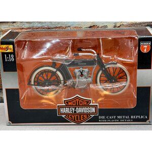 Harley Davidson 1:18 Die Cast Metal Vintage Motorcycle Replica Series 7